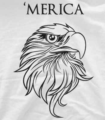 Merica T SHIRT white snow swatch