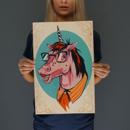 Unicorn Nerd Print