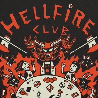 Stranger Things T-Shirt Hellfire Club Heroes Inc - Vendiloshop