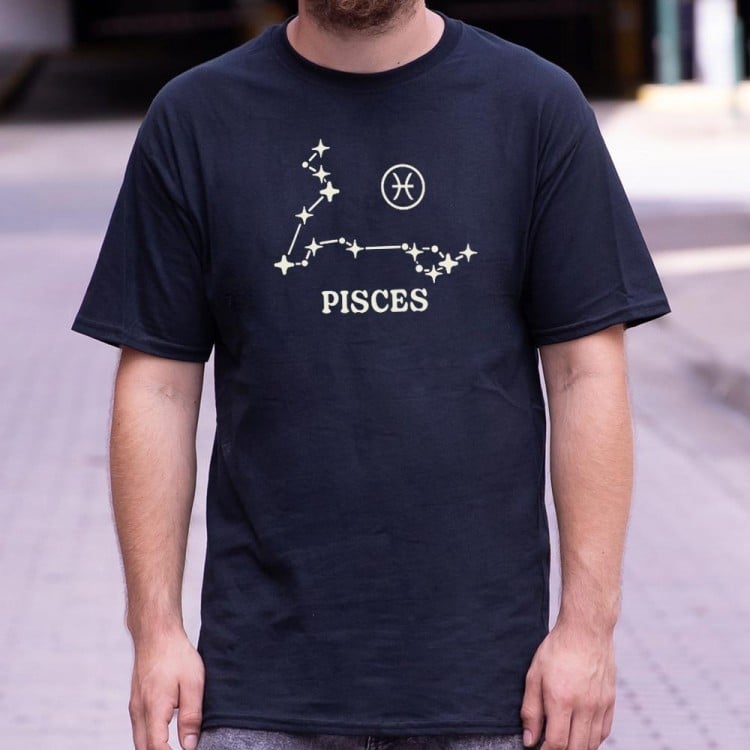Comical Shirt Mens Pisces Constellation T-Shirt 