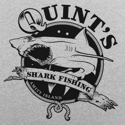 QUINT'S SHARK FISHING Jaws RETRO Amity LONG SLEEVE Men'S Tee Shirt 1206