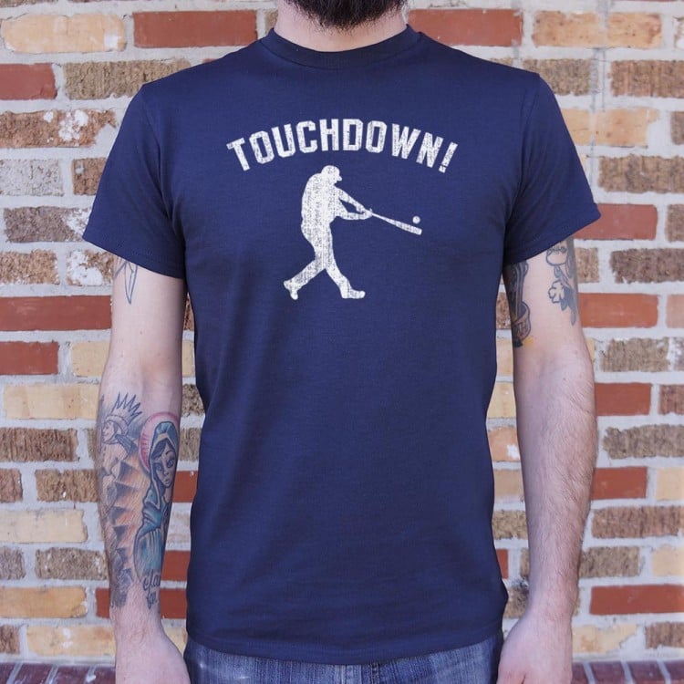 Popular Tee Touchdown Baseball T-Shirt - Sports & Wellness Tee