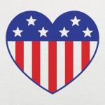 US Flag Heart