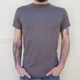 Brown Heather Solid Tee