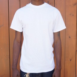 Poly White Solid Tee