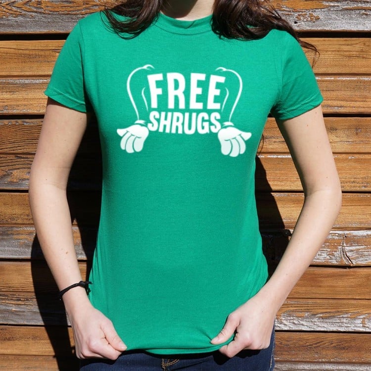 free shrugs t shirt