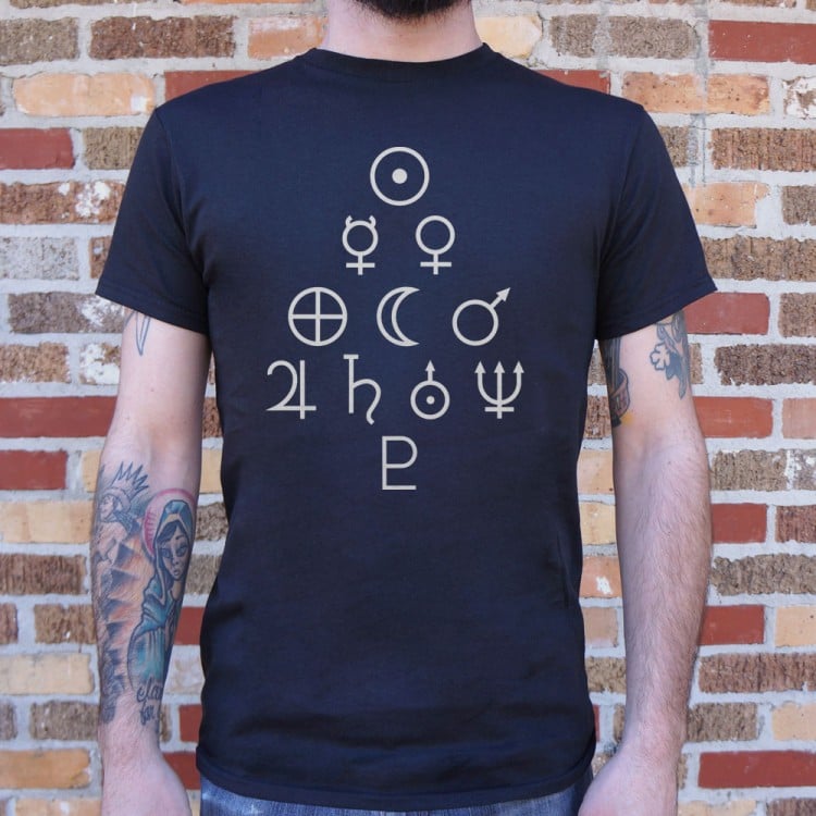 Solar System Symbols T-Shirt | 6 Dollar Shirts